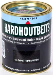 Hermadix Hardhoutbeits 465 Zwart transparant 750 ml