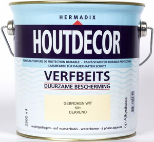 Hermadix Houtdecor dekkend 601 gebroken wit 2500 ml