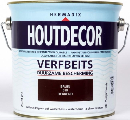 Hermadix Houtdecor dekkend 610 bruin 2500 ml