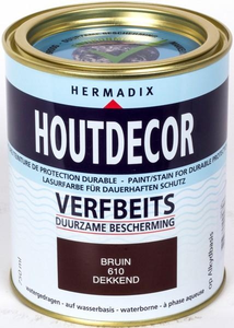 Hermadix Houtdecor dekkend 610 bruin 750 ml