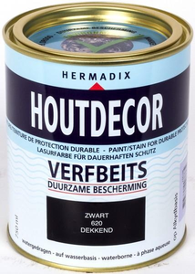 Hermadix Houtdecor dekkend 620 zwart 750 ml