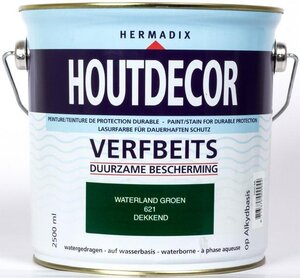 Hermadix Houtdecor dekkend 621 waterland groen 2500 ml (1)