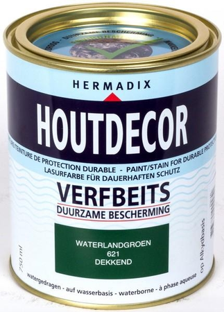 Hermadix Houtdecor dekkend 621 waterland groen 750 ml