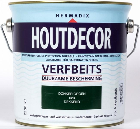 Hermadix Houtdecor dekkend 623 donkergroen 2500 ml
