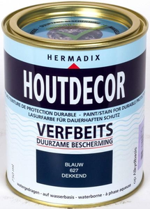Hermadix Houtdecor dekkend 627 blauw 750 ml