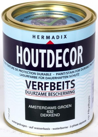 Hermadix Houtdecor dekkend 632 amsterdams groen 750 ml