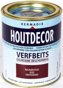 Hermadix Houtdecor dekkend 633 wijnrood 750 ml