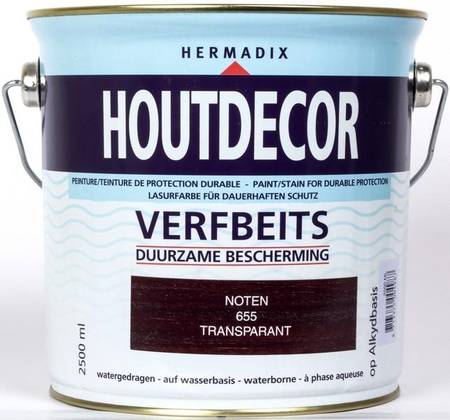 Hermadix Houtdecor transparant 655 noten 2500 ml