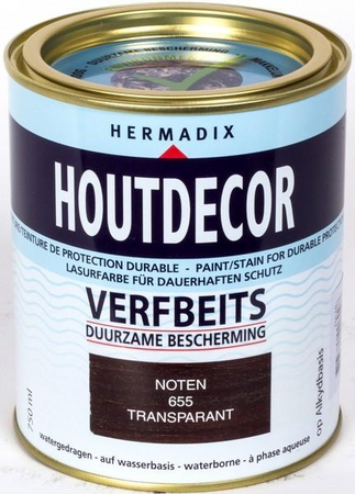 Hermadix Houtdecor transparant 655 noten 750 ml