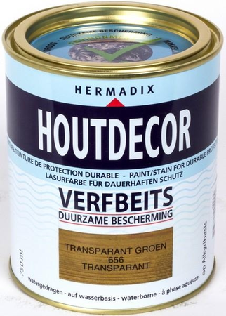 Hermadix Houtdecor transparant 656 transparant groen 750 ml