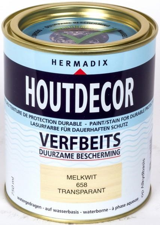 Hermadix Houtdecor transparant 658 melkwit 750 ml