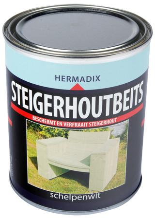 Hermadix steigerhoutbeits schelpenwit 750 ml