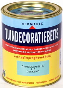 Hermadix Tuindecoratiebeits dekkend 713 caribbean blue 750 ml