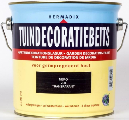 Hermadix Tuindecoratiebeits transparant 720 nero 2500 ml