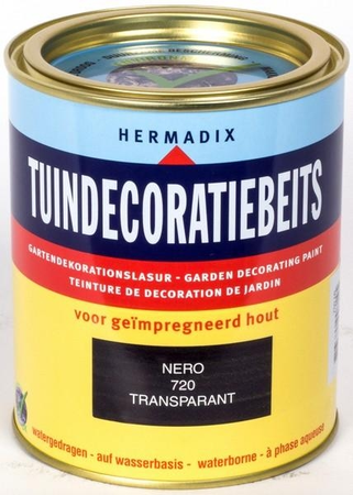 Hermadix Tuindecoratiebeits transparant 720 nero 750 ml