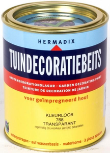 Hermadix Tuindecoratiebeits transparant 768 kleurloos 750 ml