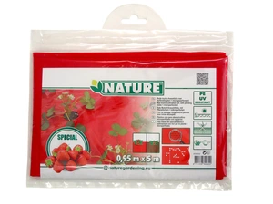 Kweekfolie voor aardbeien rood 0,95x5m perforatiegatenen 40xØ60mm en microgeperforeerd
