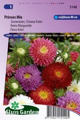Aster chinensis - Prinses Mix zaad bloemzaden