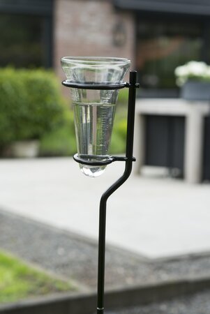 Regenmeter glas inclusief Metalen Houder 130 cm - afbeelding 1