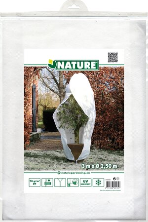 Nature Winterafdekhoes met rits wit 150cm 2m 70 g/m kopen?